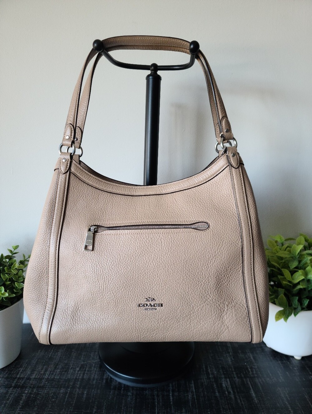 Coach Taupe Leather Kristy Shoulder Bag #C6231